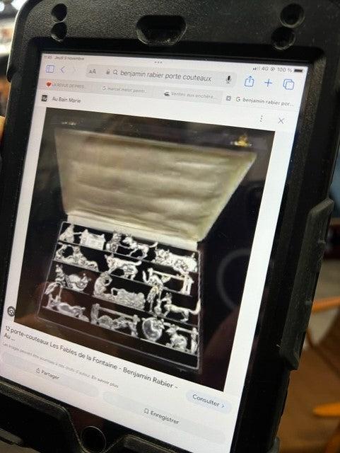 Antique Knife Rests from France: Set of 12 Argit Animal Knife Rests in the Style of Benjamin Rabier