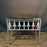 Antique French Wrought Iron Console Table with Marble Top | Balcony Railing Console Medium Size