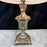 Antique Silver Urn Table Lamp with Elaborate Foliate Carving and Scrolled Handles (2 available)