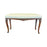 Antique French Louis XV Carved Walnut Bench with New Linen Upholstery