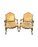 Pair of French Louis XV Carved Armchairs with Cut Velvet Mohair Upholstery