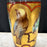Antique French Limoges Porcelain Hand-Painted Bird Vase with Gold Gilt Glaze, La Porcelaine Limousine