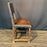 French Antique Set of Leather and Nailhead Dining Chairs with Bobbin Legs