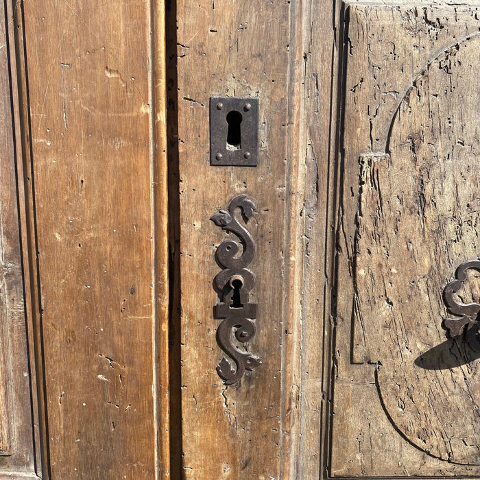 CLEAN UP/FIX UP AND REPHOTOGRAPH. French 18th Century Vielle Porte Double Interior or Exterior Doors with Original Hardware