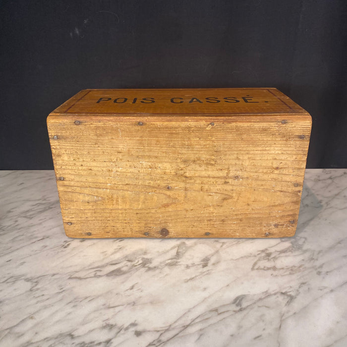 Antique French Box Faux Painted Pois Casse Large Decorative Box Large