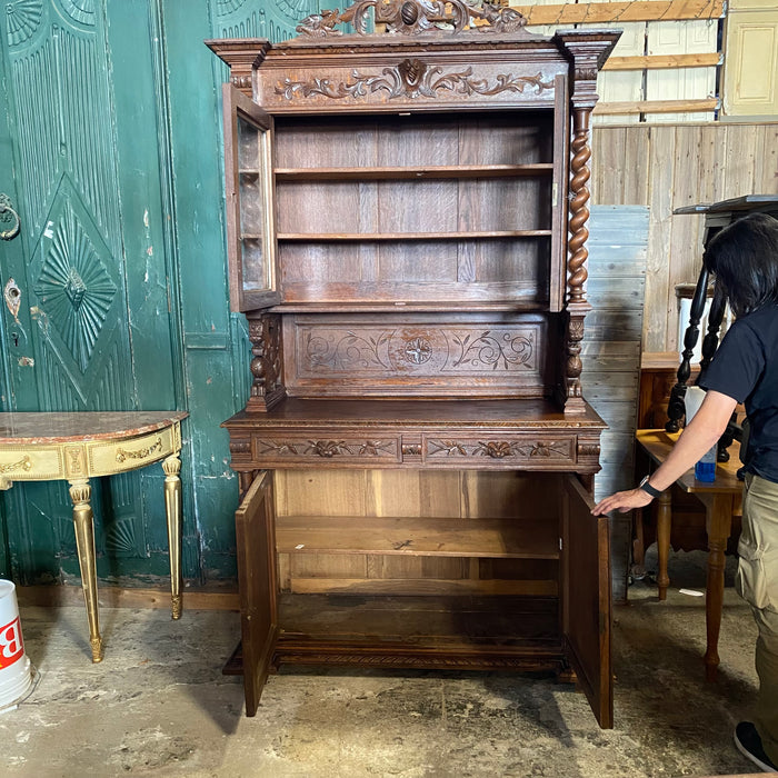 Antique French Renaissance Black Forest Hunt Buffet Sideboard 19th Century