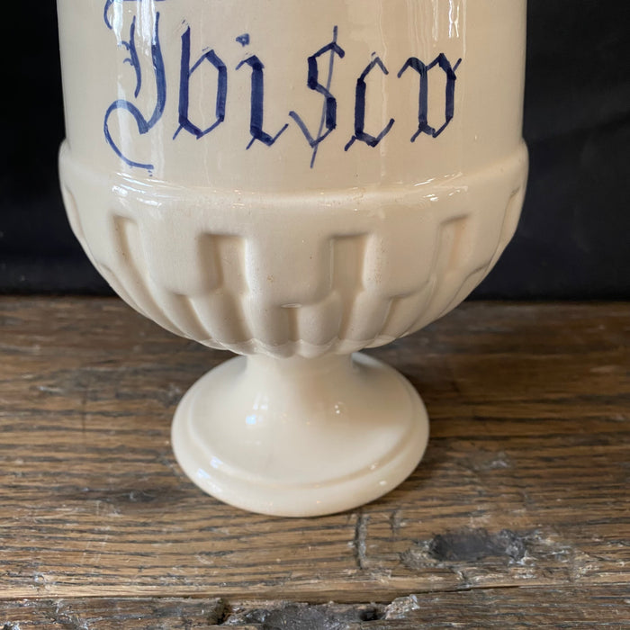 Antique Italian Apothecary Jar Venetian Ibisco Porcelain Urn Large