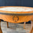 Antique French Louis XV Oval Marble Top Coffee Table, Cocktail or Side Table with Inlay, Marquetry and Bronze Mounts