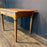 Antique French Neoclassical Fruitwood Side Table or Desk with Drawer and Brass Ring Pull