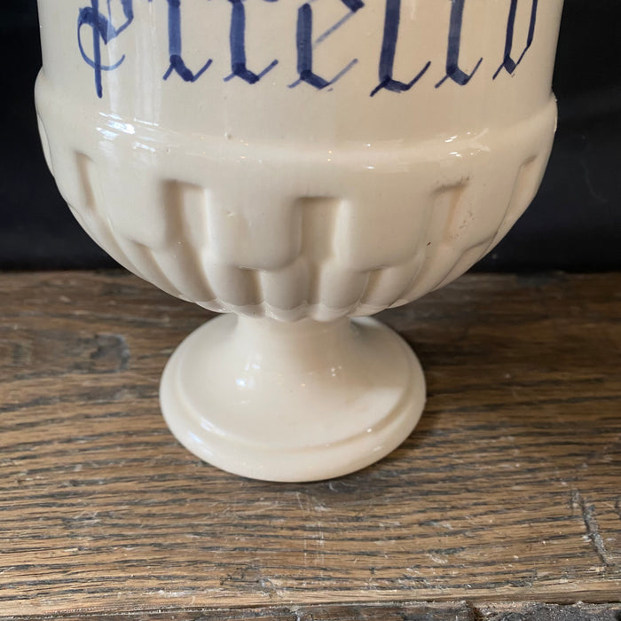 Antique Italian Apothecary Jar Venetian Piretro Porcelain Urn Large