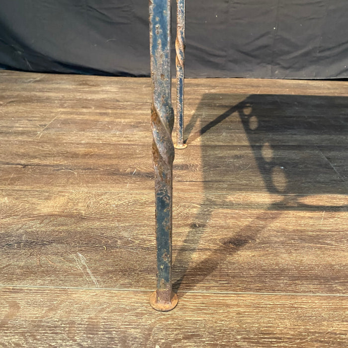 18th Century Tile Top Side, Accent or Coffee Table with Later Iron Base