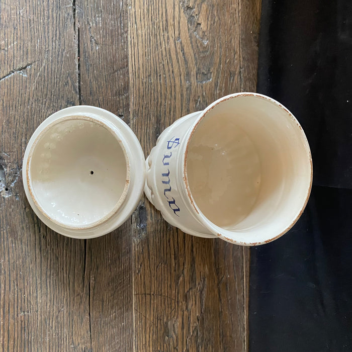 Antique Italian Apothecary Jar Venetian Suma  Porcelain Urn Large