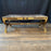 Elegant French Antique Neoclassical Ebony and Gold Gilt Marble Top Coffee Table or Cocktail Table
