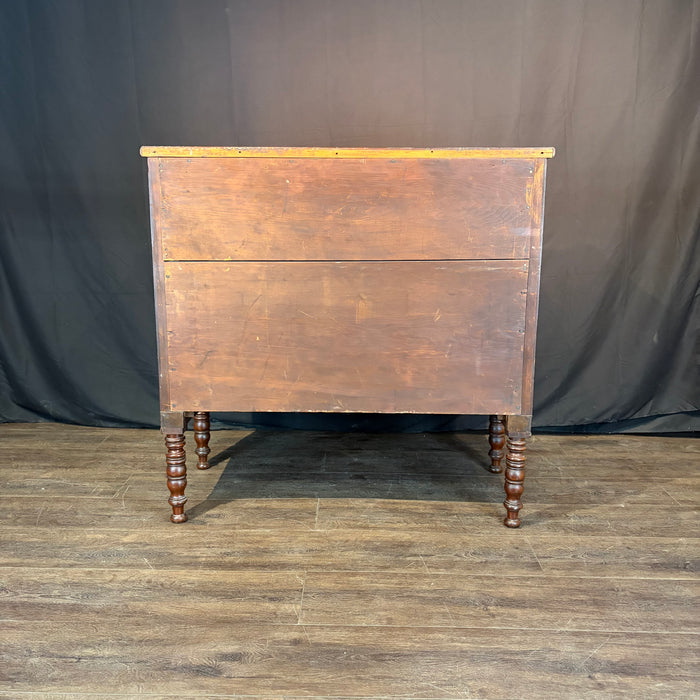 Antique Sheraton Mahogany Cookie Corner Four Drawer Chest