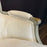 Pair of Antique French Louis XVI Carved and Painted Bergère Armchairs with New Upholstery