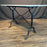 French Cafe Table or Bistro Table with Cast Iron Base and Carrera Marble Top