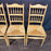 Set of Four Swedish Gustavian Style Country Spindle Back Dining Chairs with Rush Seats