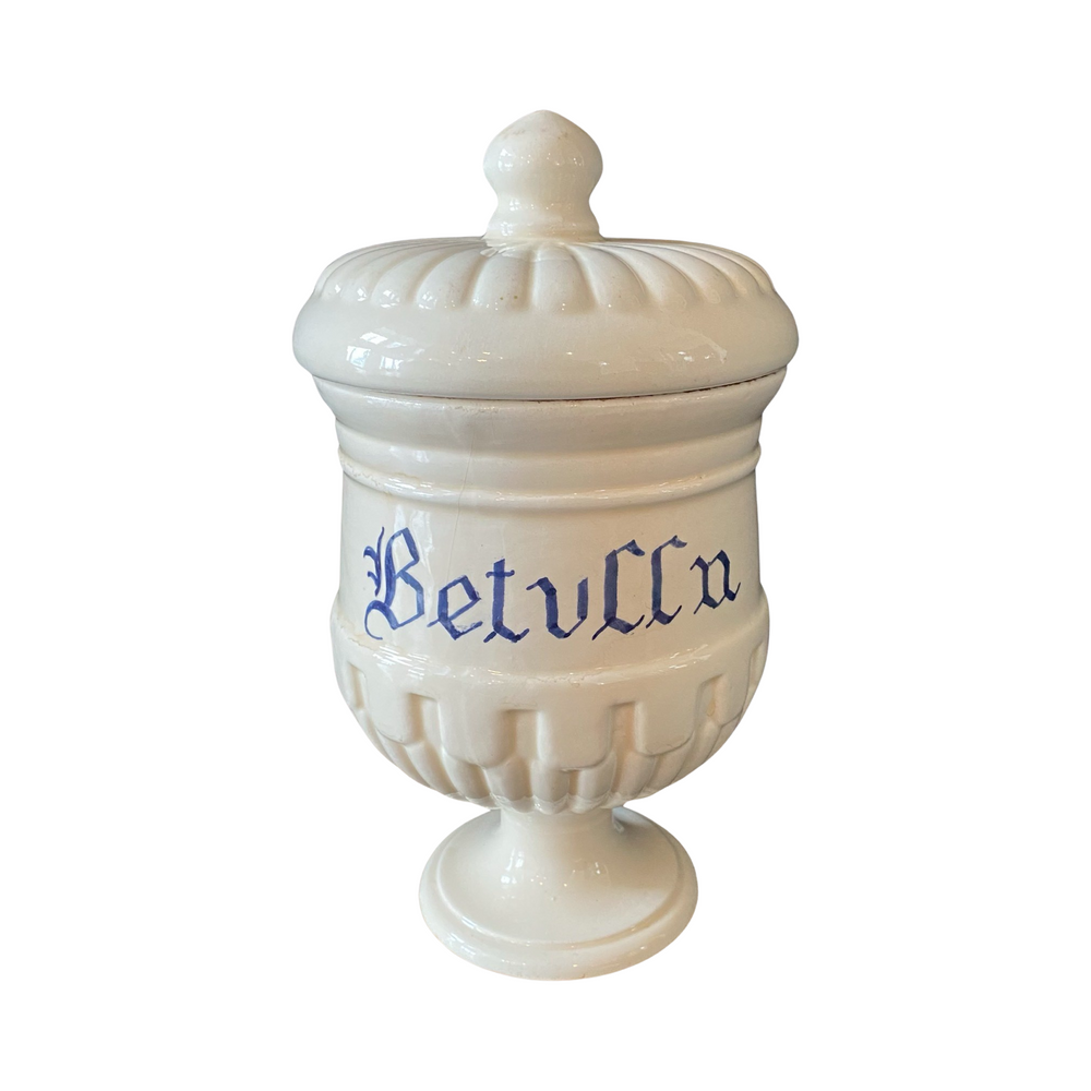 Antique Italian Apothecary Jar Venetian Betulla Porcelain Urn Large