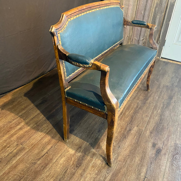 Antique French Bench, Settee or Loveseat Walnut Louis XV