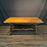 French Console Table or Dining Table with Carved Trestle Base and Folding Solid Oak Top
