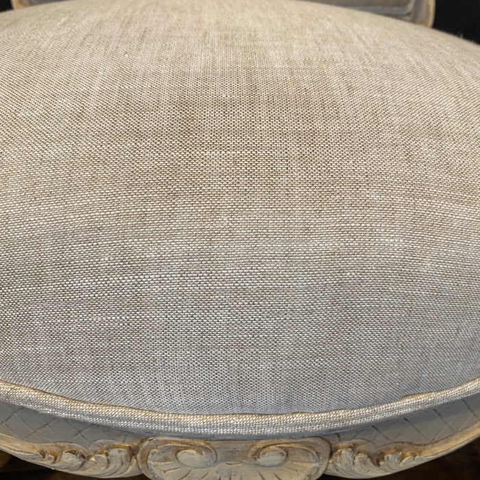 French Pair Louis XV Armchairs or Fauteuils 19th Century Painted