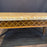 French Louis XVI Style Coffee Table with Marble Top and Geometric Lattice Motif Carving