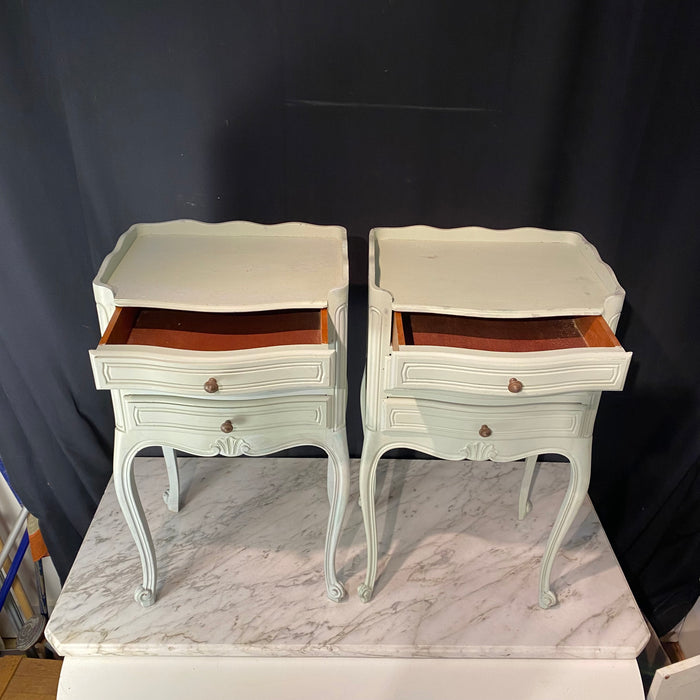 Antique French Pair of Louis XV Nightstands, Bedside Tables or Side Tables