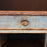 Antique French Provincial Painted Table or Desk with Drawer, Pale Blue Patina