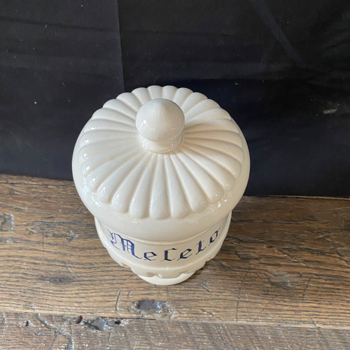 Antique Italian Apothecary Jar Venetian Meleto Porcelain Urn Large