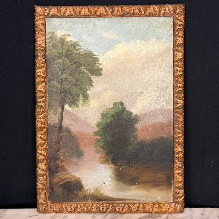 Early 20th Century American Oil on Board Landscape Painting
