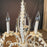 Vintage Country French Style Eight-Armed Chandelier with Acanthus Leaf Decor