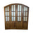 Antique French Four-Panel Folding Screen Room Divider with Beveled Glass Panels