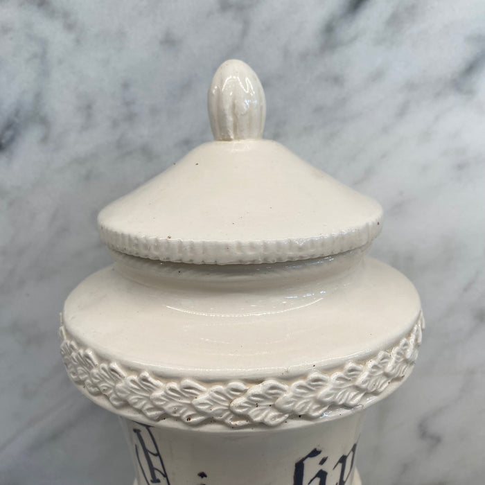 Antique Italian Apothecary Jar Venetian Porcelain Urn Large