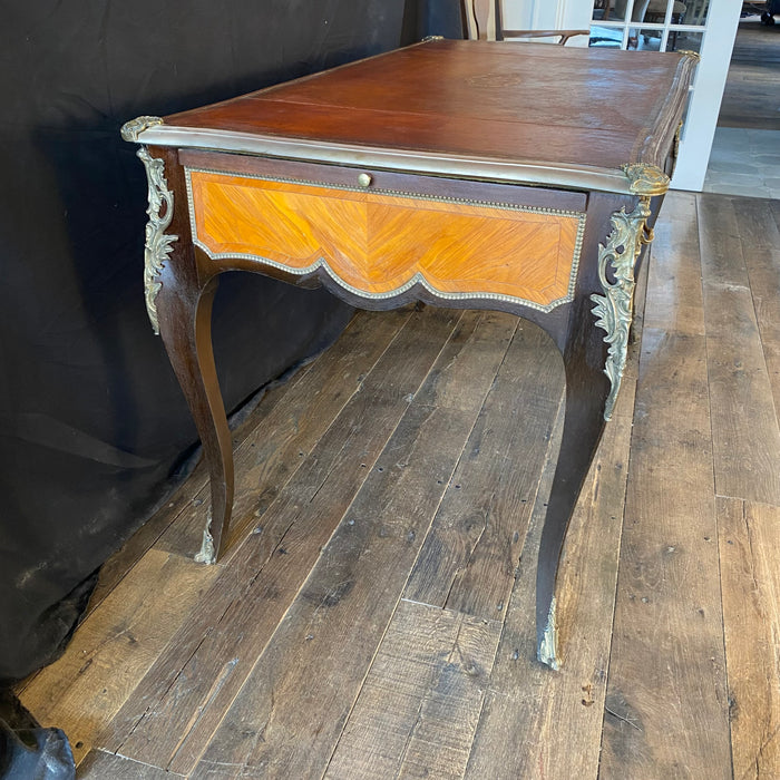 Louis XV Bronze-Mounted Kingwood and Walnut Bureau Plat Desk