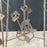 Pair of French Wrought Iron Jardiniere Plant Stands with Floral Accents