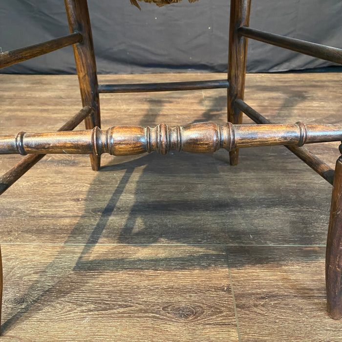 Early Rosewood Side Chair or Accent Chair with Rush Seat