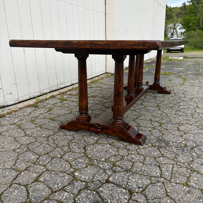 Large Refectory Trestle Dining Table Jacobean Style by Theodore Alexander Castle Bromwich