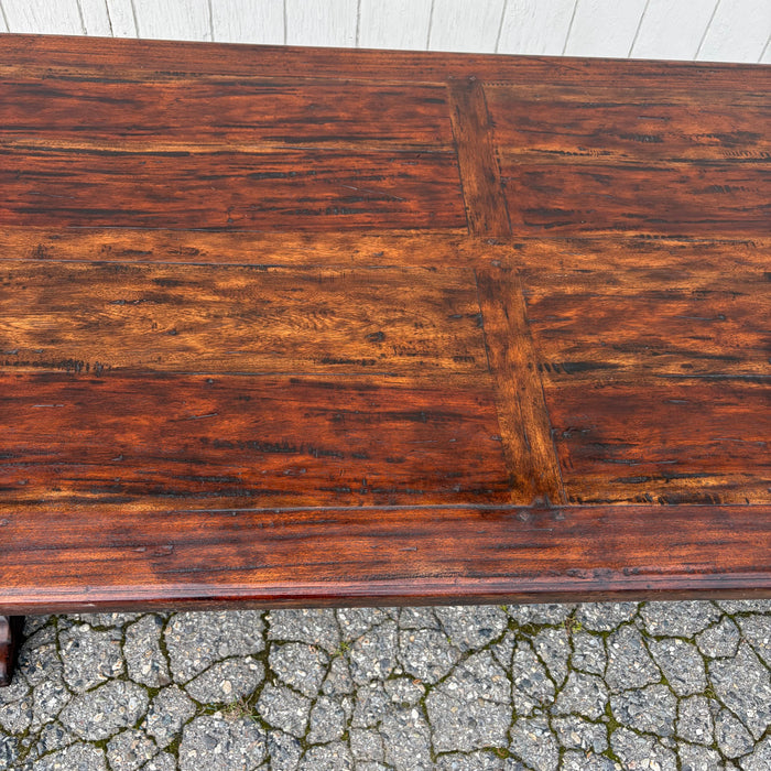 Large Refectory Trestle Dining Table Jacobean Style by Theodore Alexander Castle Bromwich