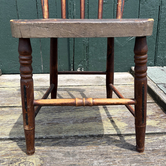 Set of Six 19th Century Plank Seat Grange Chairs from Maine