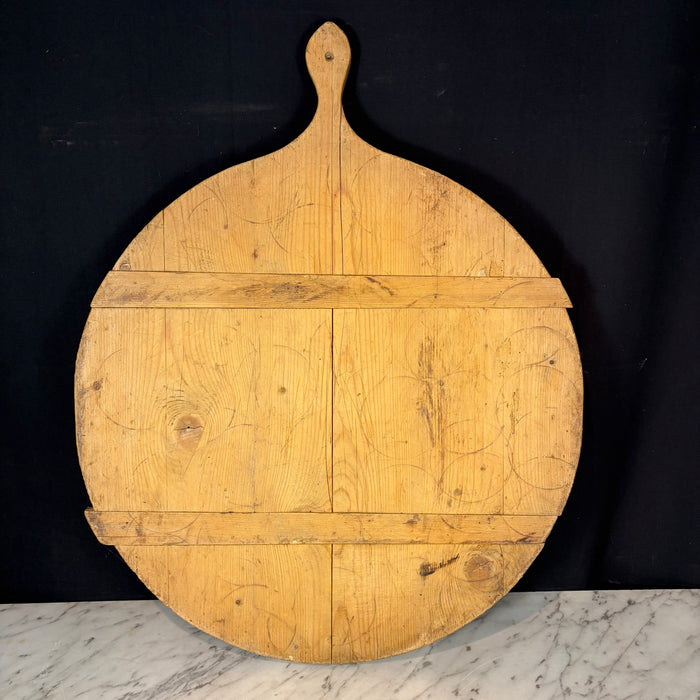 French Round Bread Board or Dough Board Vintage