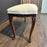 Antique French Louis XV Carved Walnut Bench with New Linen Upholstery