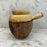 French Yellow Confit Pot or Toupin Pot with Handle