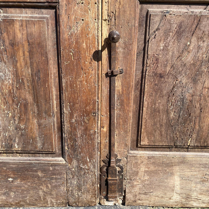 CLEAN UP/FIX UP AND REPHOTOGRAPH. French 18th Century Vielle Porte Double Interior or Exterior Doors with Original Hardware