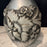French Art Deco Pewter Floral Vase Signed by Lucien Houzeaux