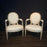 French Pair Louis XVI Painted Armchairs or Fauteuils