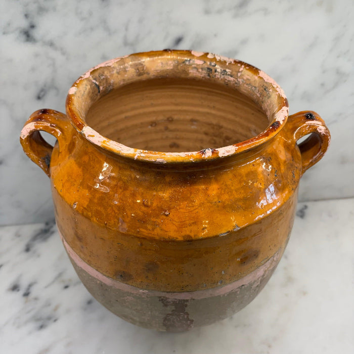 French Confit Pot with Yellow Glaze from the 19th Century #9072