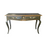 French Louis XV Style Ebonized Console Table or Buffet with Two Drawers and Pull Out Leaf