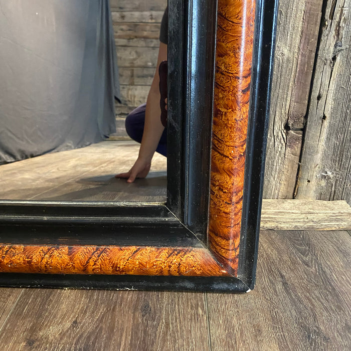 French Louis Philippe Faux Painted Mirror with Original Plate