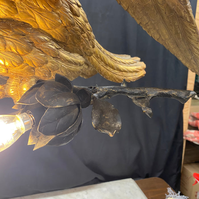 French Carved Gold Gilt Eagle Chandelier Museum Quality