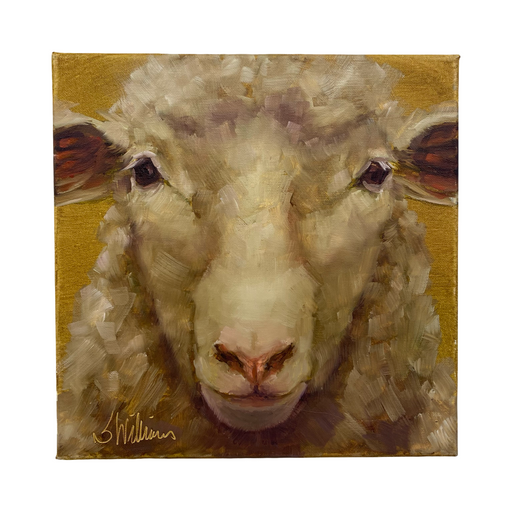 Original Oil Painting on Canvas of a Sheep Signed